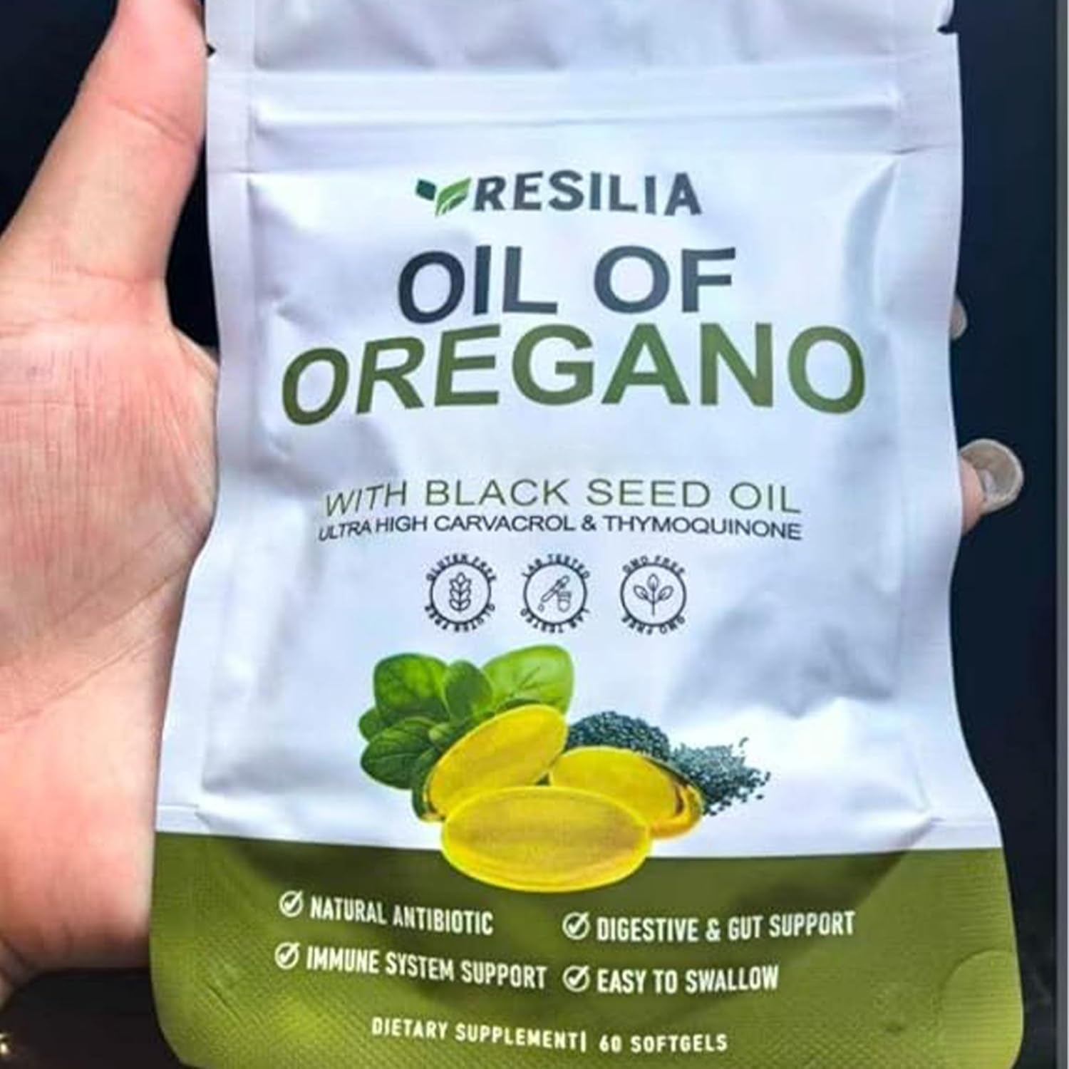 Softgels with Black Seed Oil – 300Mg Oregano Extract & 200Mg Black Seed Oil per Serving – Non-Gmo, Gluten-Free Softgels – 180 Count (Pack of 3)