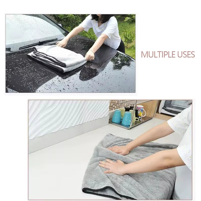 Microfiber Towel Car Wash Cloth Thick Strong Water Absorption for Car Home Automobile Accessories