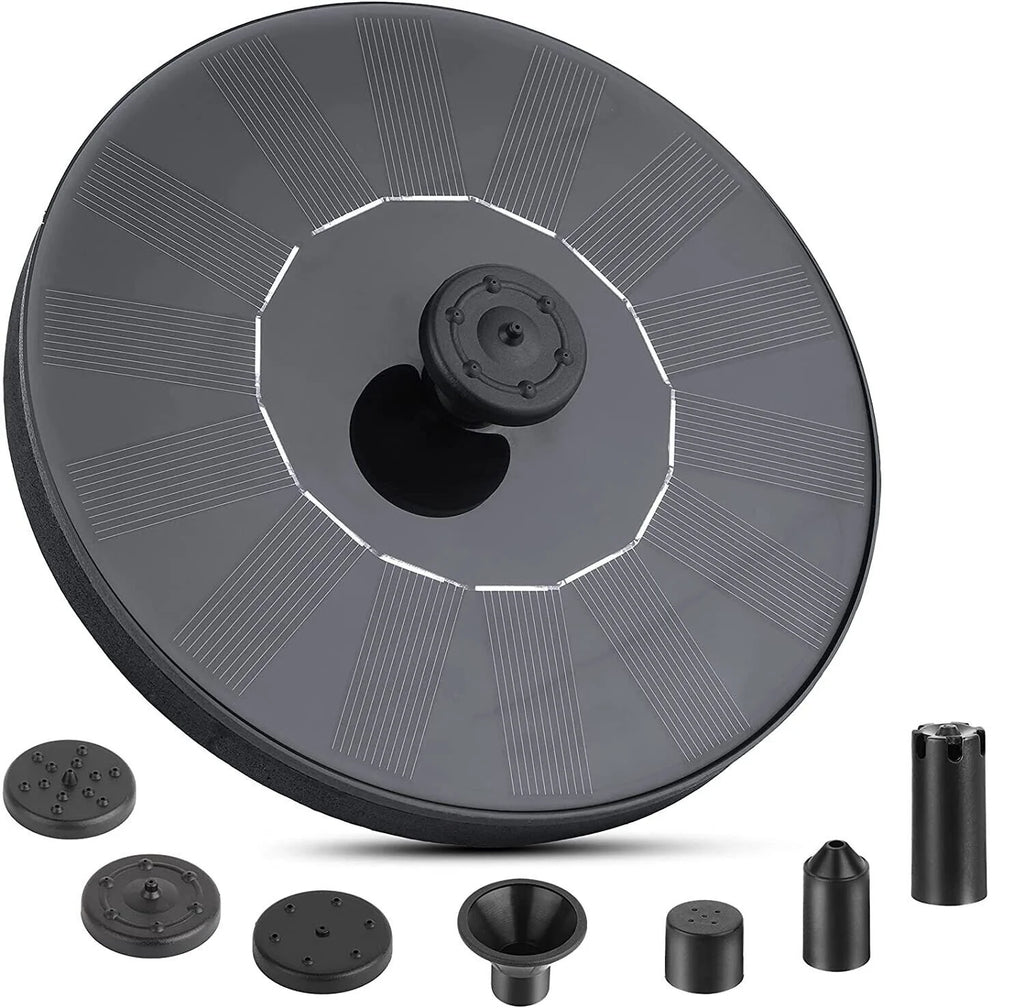 Solar Power Bird Bath Fountain Pump Upgrade 1.4W with 4 Nozzle