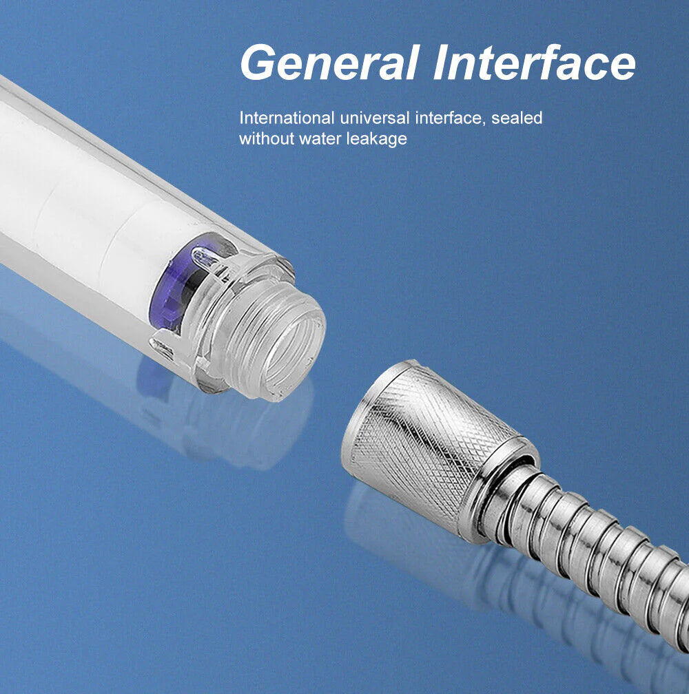 High Pressure Shower Head Adjustable 360° Rotation Turbine Water Saving 