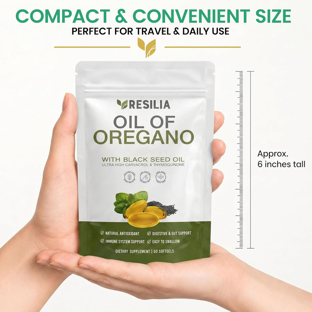 Softgels with Black Seed Oil – 300Mg Oregano Extract & 200Mg Black Seed Oil per Serving – Non-Gmo, Gluten-Free Softgels – 180 Count (Pack of 3)