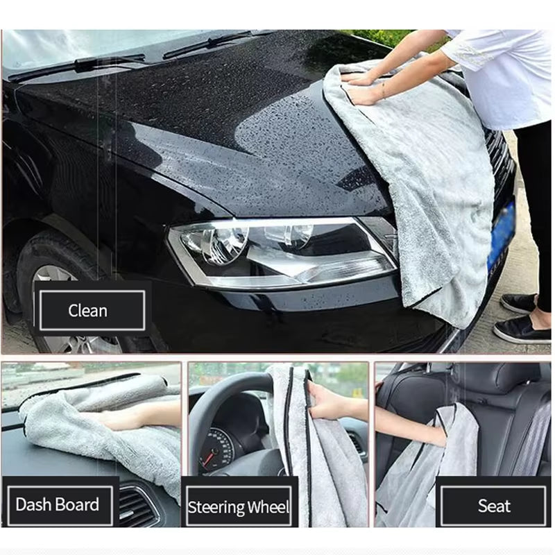 Microfiber Towel Car Wash Accessories Super Absorbency Cloth Premium One-Time Drying