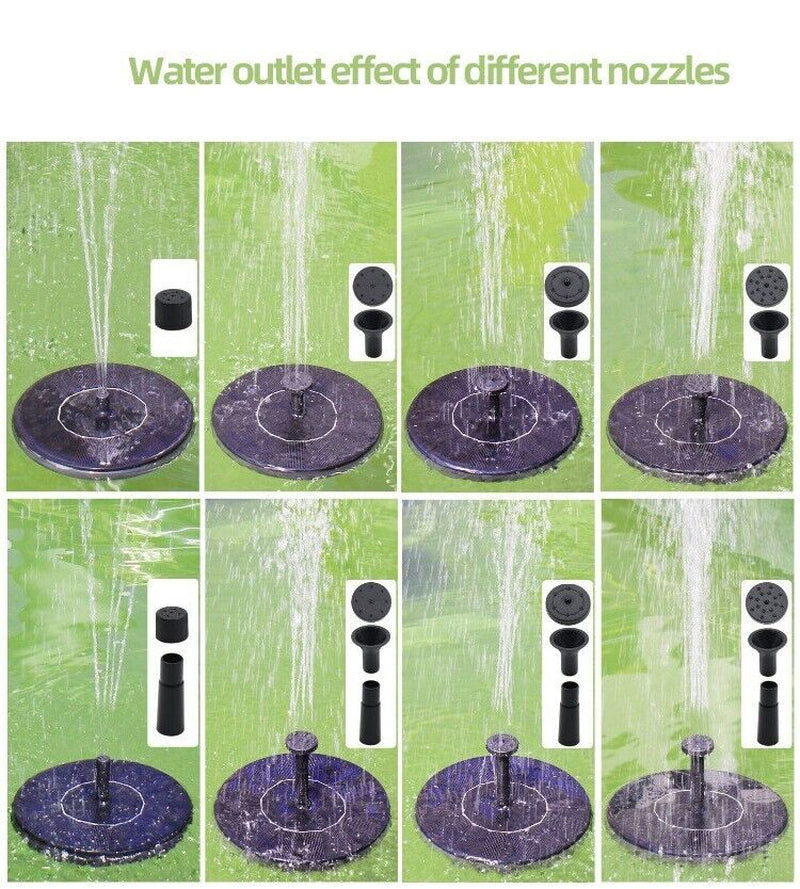 Solar Power Bird Bath Fountain Pump Upgrade 1.4W with 4 Nozzle